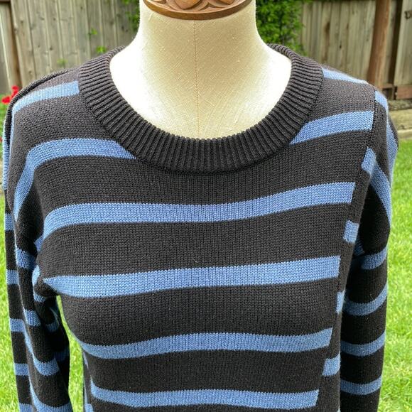 Simply Vera Wang Asymmetric Striped Pullover Sweater Women's Size XS - Picture 3 of 9